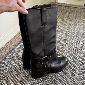 Frye Jean Leather O-Ring Harness Hardware Tall Boots